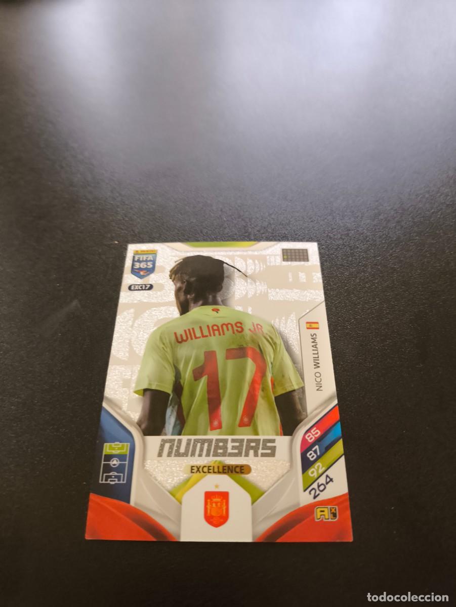 Cromos de f&uacute;tbol: EXC17 NICO WILLIAMS ESPA&Ntilde;A BILBAO NUMBERS ADRENALYN PANINI FIFA EXCELLENCE 365 2026 NO LIGA ESTE