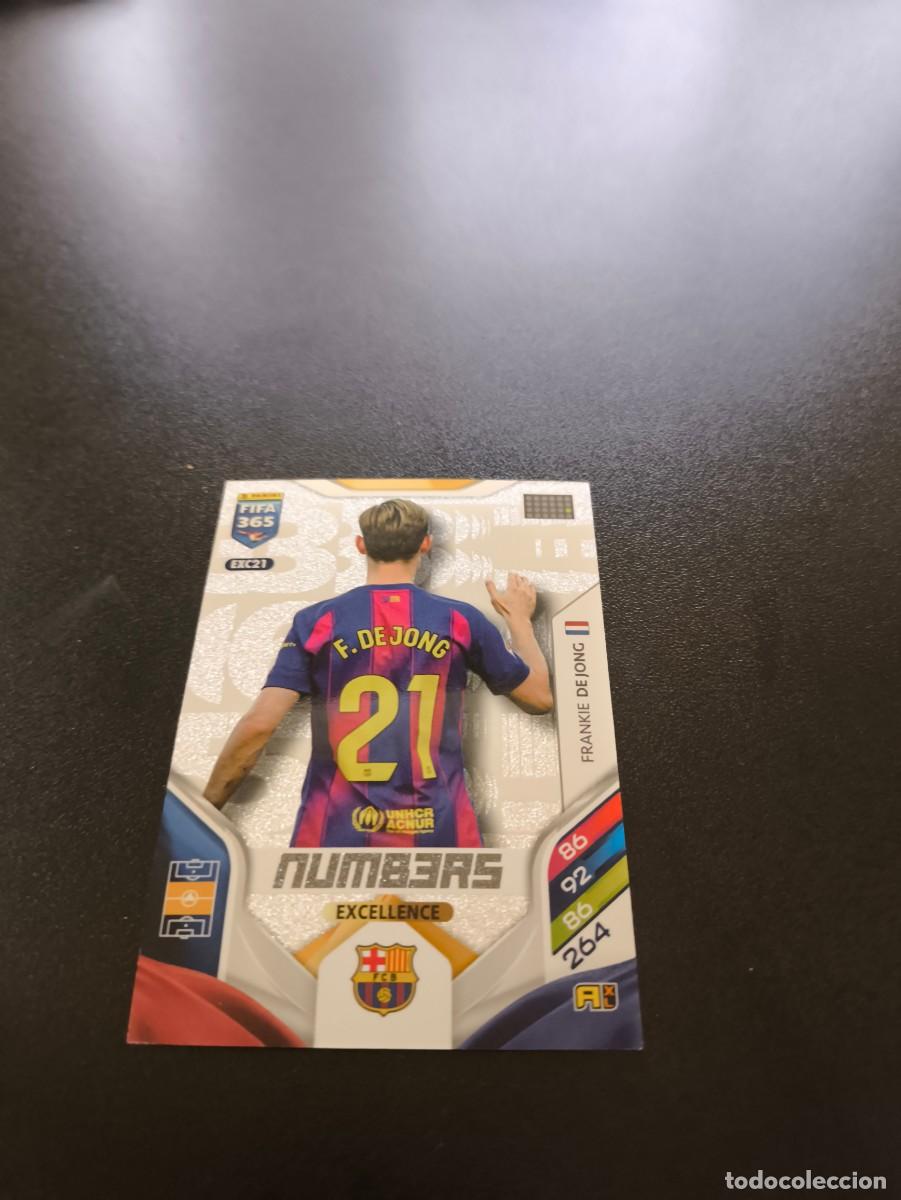 Cromos de f&uacute;tbol: EXC21 FRANKIE DE JONG BARCELONA NUMBERS ADRENALYN PANINI FIFA EXCELLENCE 365 2026 NO LIGA ESTE