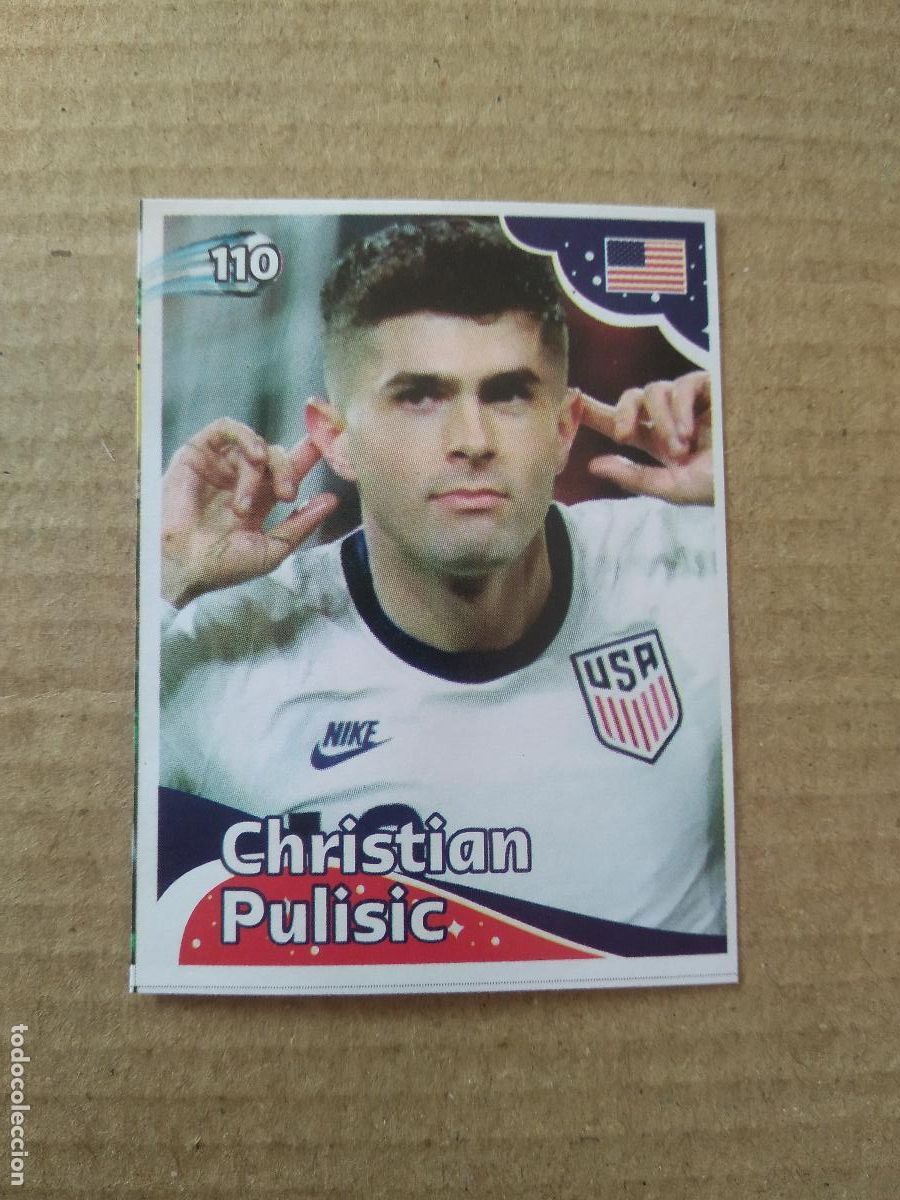 Cromos de f&uacute;tbol: 110 CHRISTIAN PULISIC ESTADOS UNIDOS USA CROMO FUTBOL MUNDIAL 2022 EDITADO EN BRASIL WORLD CUP