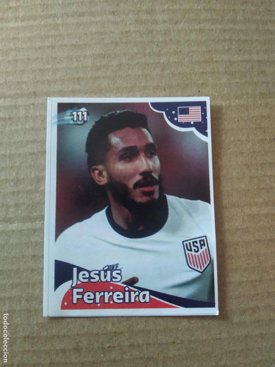 Cartes &agrave; collectionner de Football: 111 JESUS FERREIRA ESTADOS UNIDOS USA CROMO FUTBOL MUNDIAL 2022 EDITADO EN BRASIL WORLD CUP