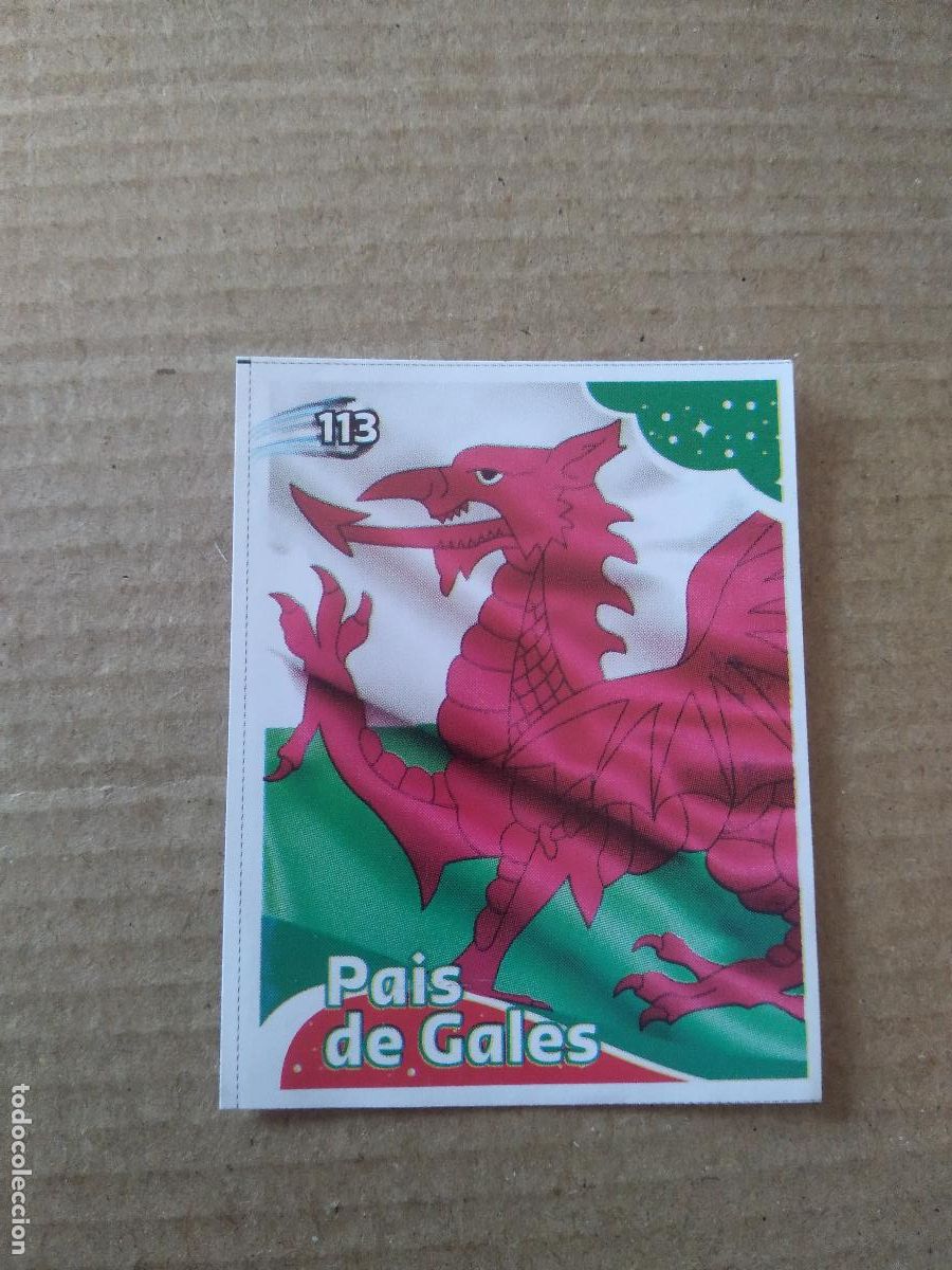 Cartes &agrave; collectionner de Football: 113 ESCUDO GALES WALES CROMO FUTBOL MUNDIAL 2022 EDITADO EN BRASIL WORLD CUP