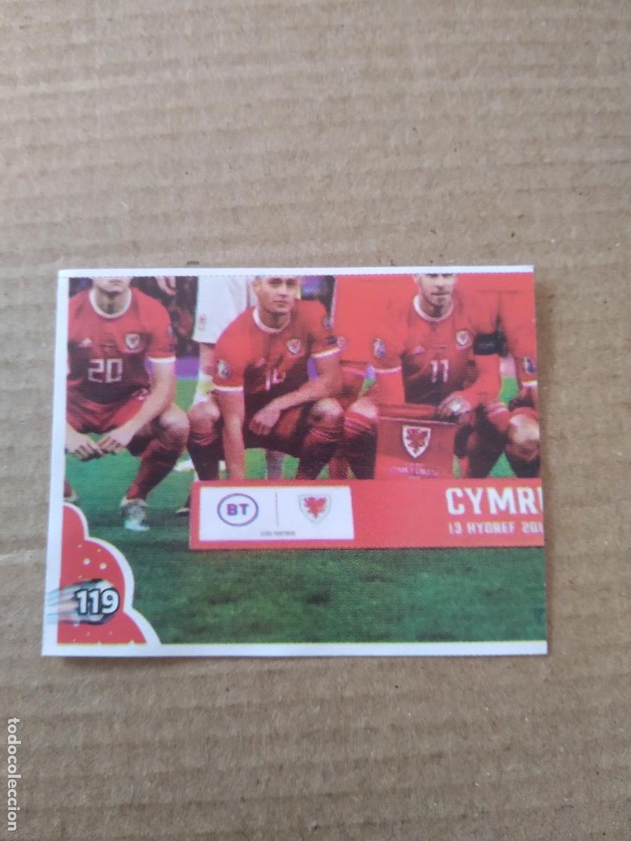 Figurine di Calcio: 119 EQUIPO PLANTILLA GALES WALES CROMO FUTBOL MUNDIAL 2022 EDITADO EN BRASIL WORLD CUP