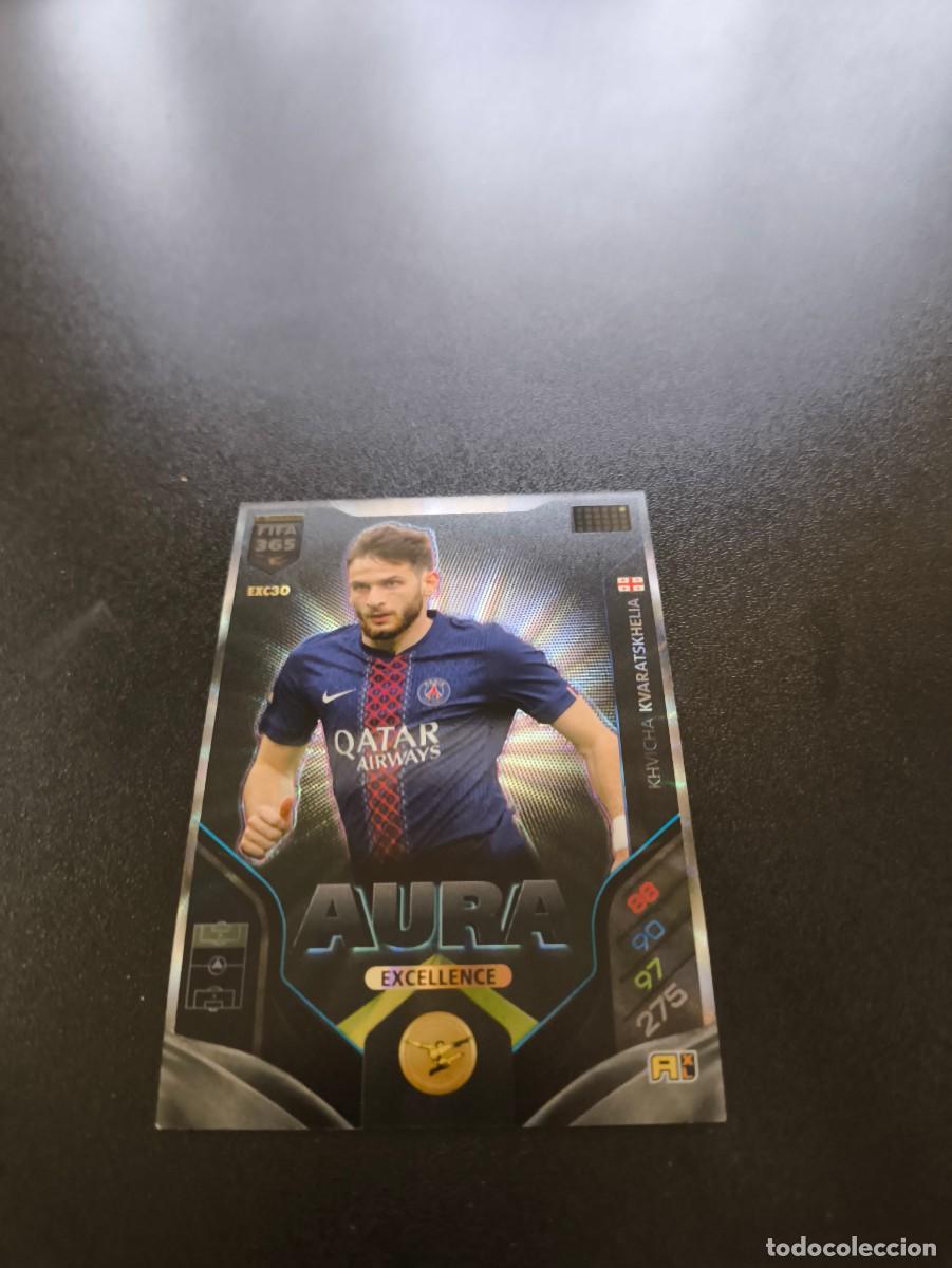 Figurine di Calcio: EXC30 Kvaratskhelia PSG PARIS SAINT AURA ADRENALYN PANINI FIFA EXCELLENCE 365 2026 NO LIGA ESTE