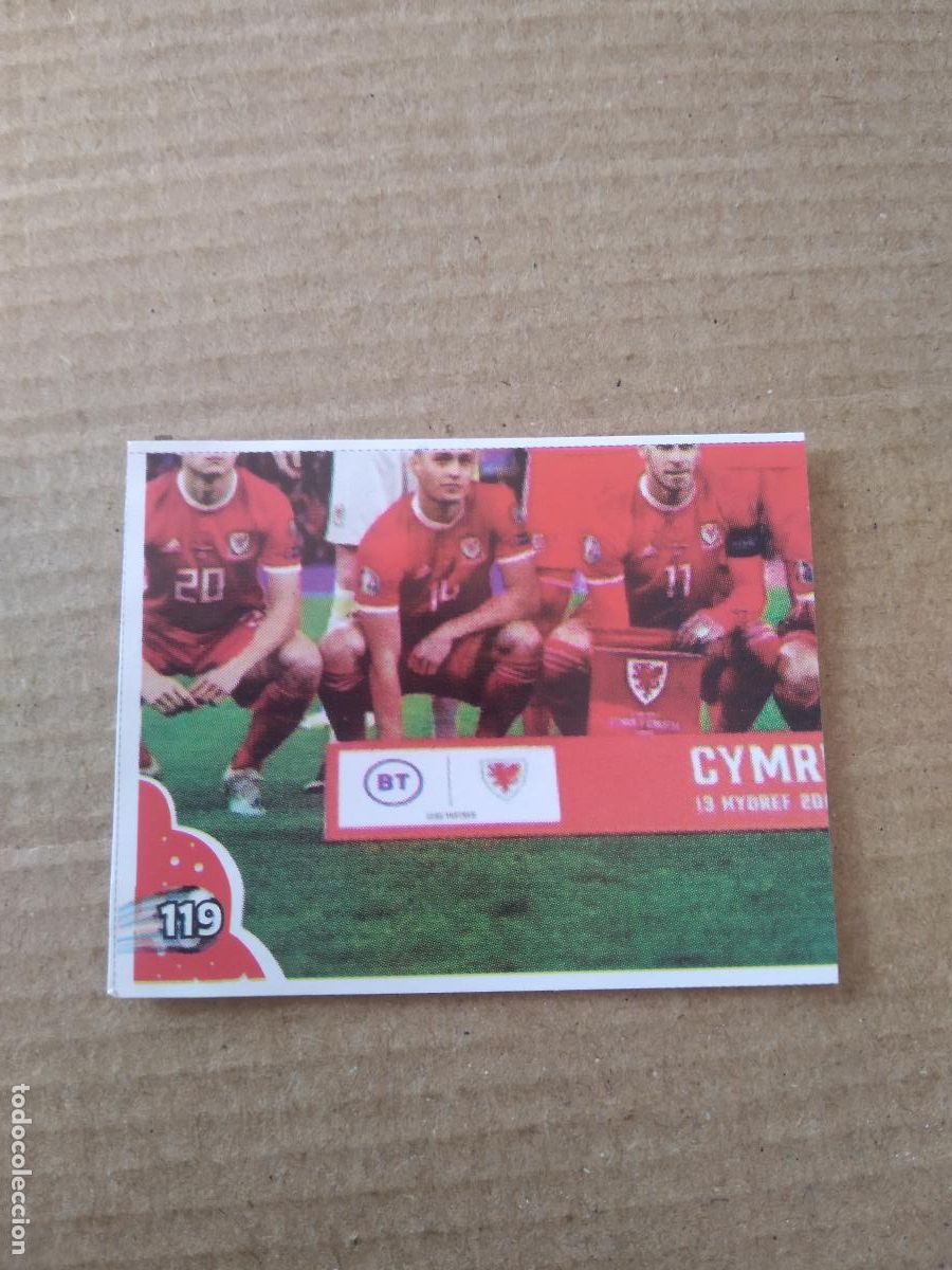 Figurine di Calcio: 119 EQUIPO PLANTILLA GALES WALES CROMO FUTBOL MUNDIAL 2022 EDITADO EN BRASIL WORLD CUP