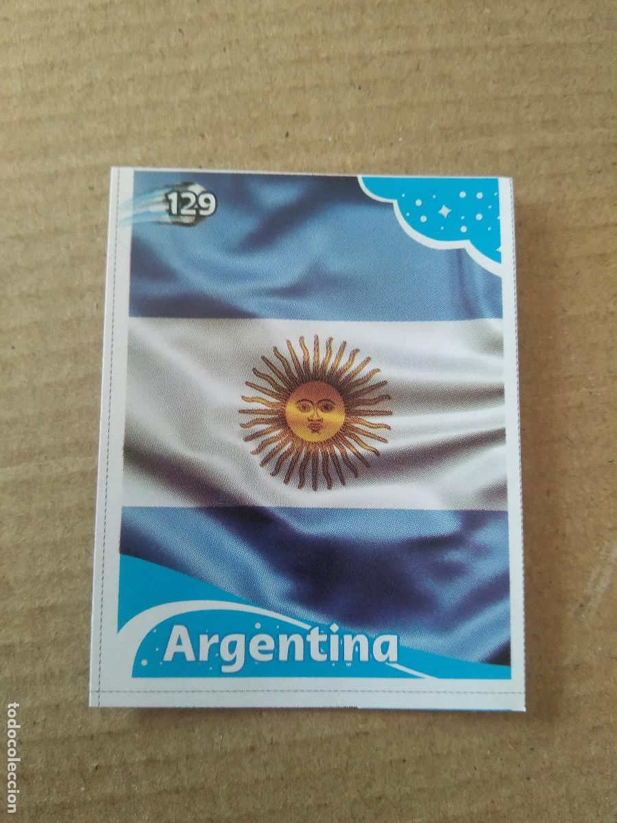 Cromos de f&uacute;tbol: 129 ESCUDO ARGENTINA CROMO FUTBOL MUNDIAL 2022 EDITADO EN BRASIL WORLD CUP
