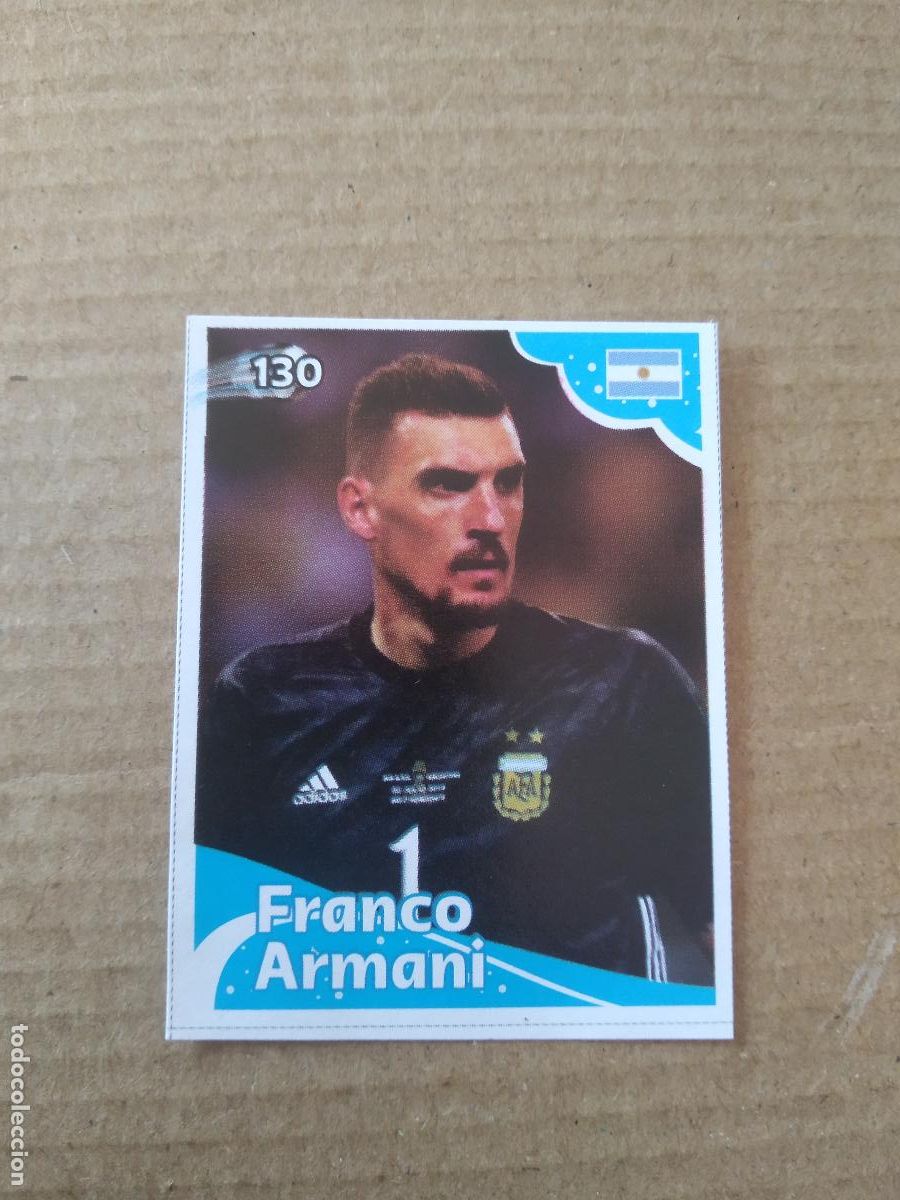 Cromos de f&uacute;tbol: 130 FRANCO ARMANI ARGENTINA CROMO FUTBOL MUNDIAL 2022 EDITADO EN BRASIL WORLD CUP