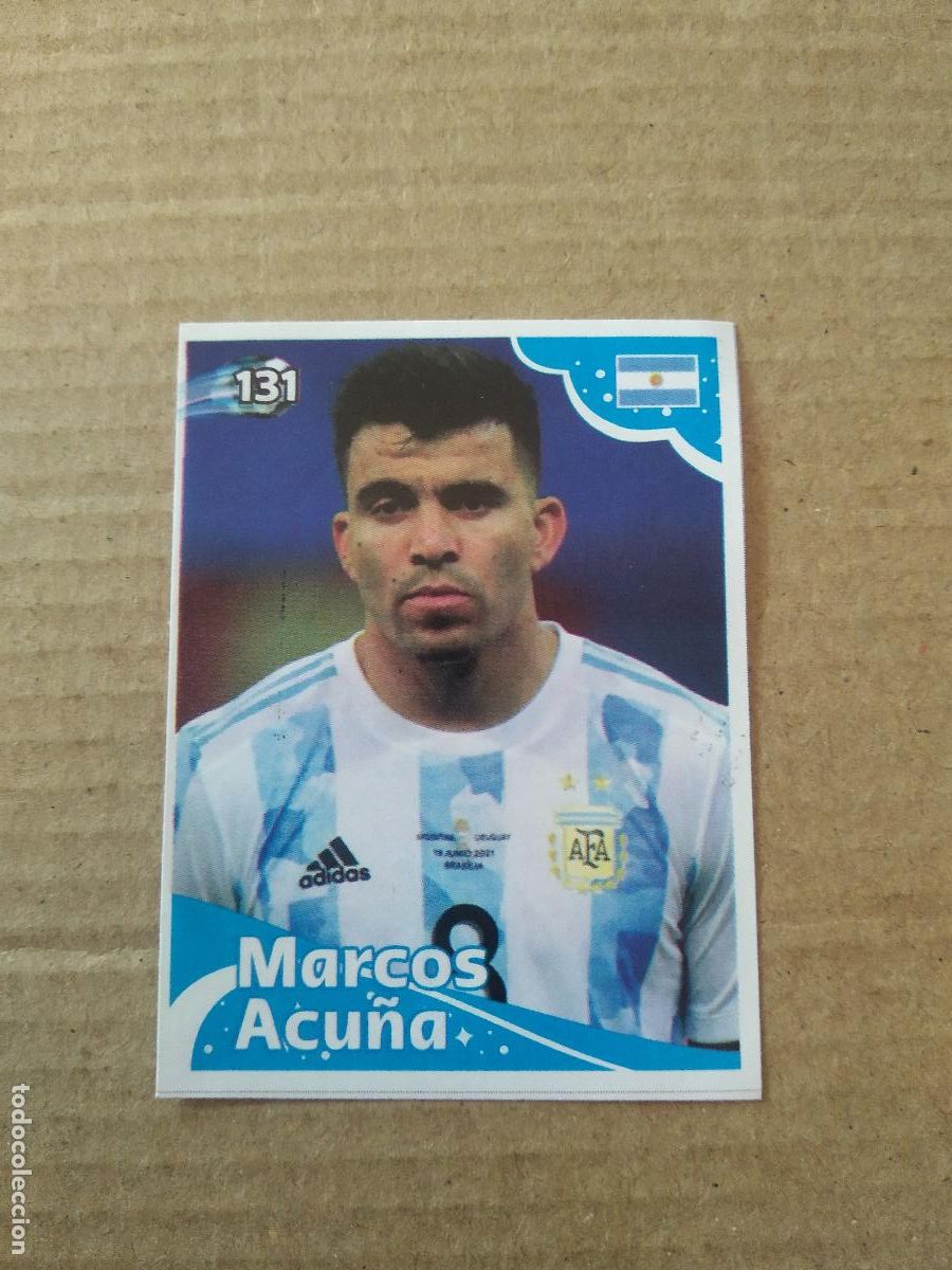 Cromos de f&uacute;tbol: 131 MARCOS ACU&Ntilde;A ARGENTINA CROMO FUTBOL MUNDIAL 2022 EDITADO EN BRASIL WORLD CUP