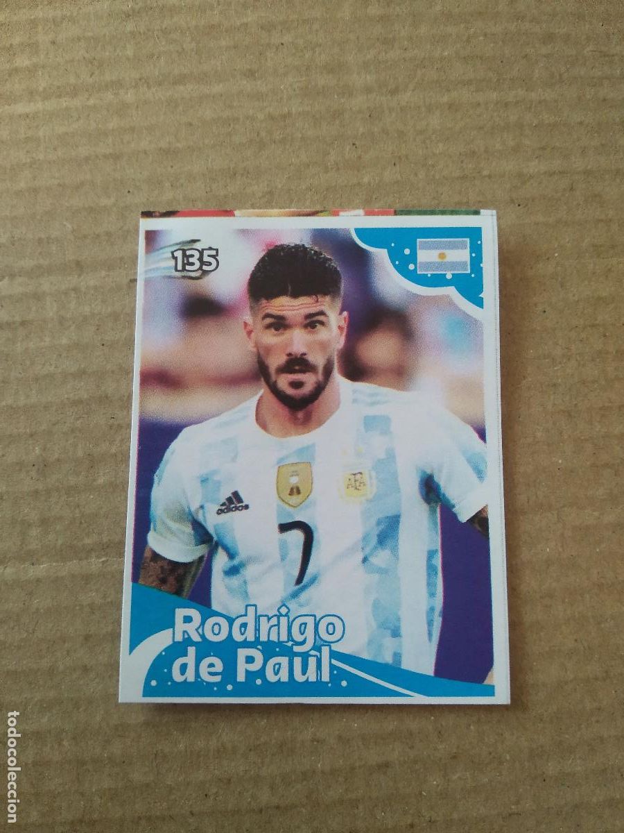 Cromos de f&uacute;tbol: 135 RODRIGO DE PAUL ARGENTINA CROMO FUTBOL MUNDIAL 2022 EDITADO EN BRASIL WORLD CUP
