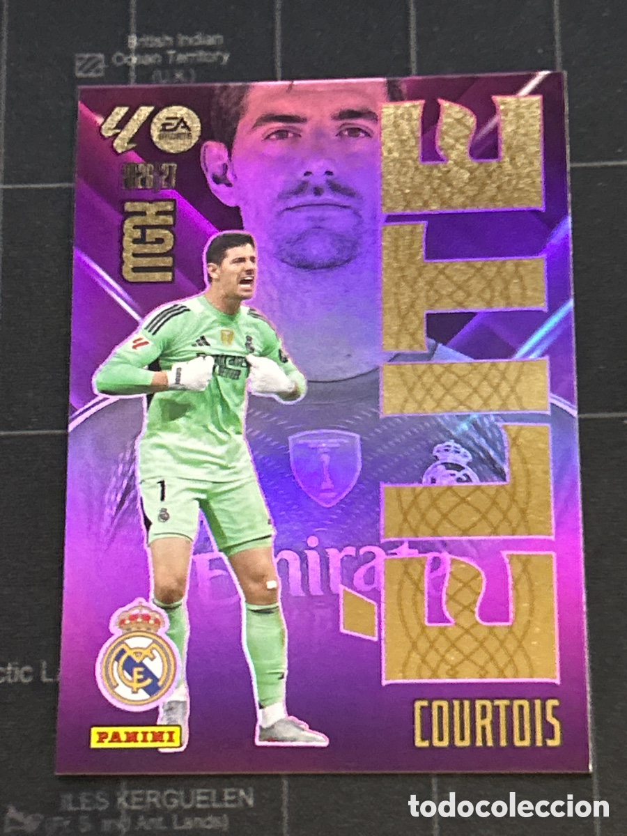 Football Stickers: 4 THIBAUT COURTOIS (REAL MADRID) ELITE PANINI MEGACRACKS 2026 2027 26 27