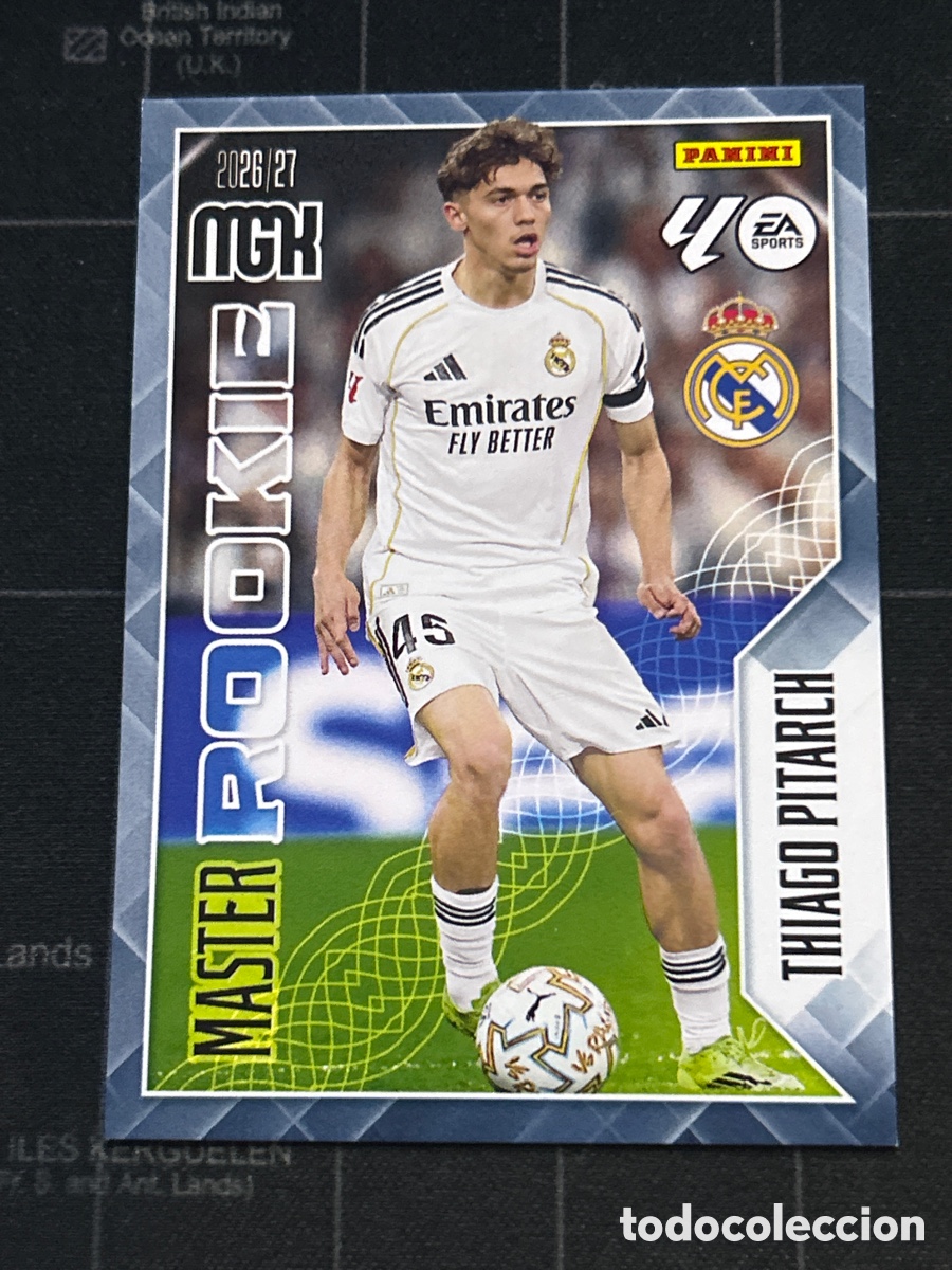 Cartes &agrave; collectionner de Football: 419 THIAGO PITARCH (REAL MADRID) MASTER ROOKIE PANINI MEGACRACKS 2026 2027 26 27