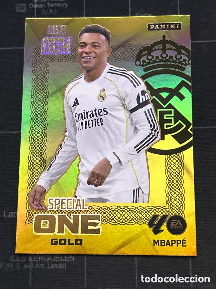 Cartes &agrave; collectionner de Football: MBAPPE (REAL MADRID) SPECIAL ONE GOLD PANINI MEGACRACKS 2026 2027 26 27