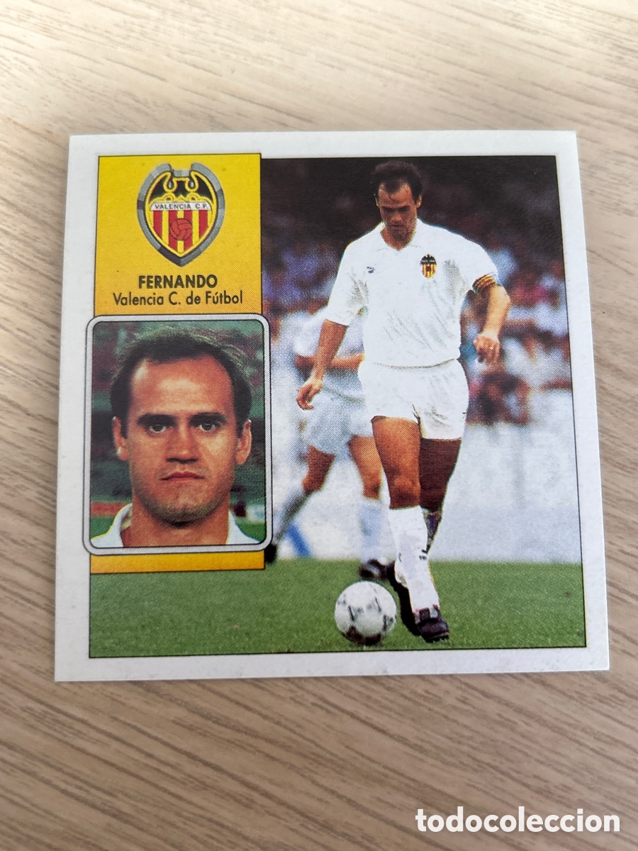 Cromos de f&uacute;tbol: FERNANDO VALENCIA LIGA ESTE 1992 1993 92 93 NUNCA PEGADO SIN PEGAR