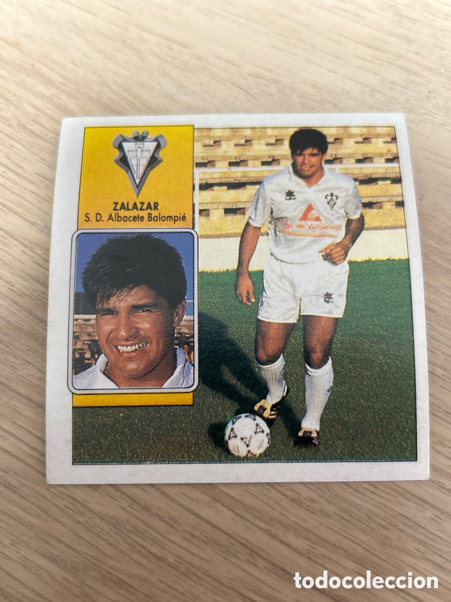 Figurine di Calcio: ZALAZAR ALBACETE BALOMPIE LIGA ESTE 1992 1993 92 93 NUNCA PEGADO SIN PEGAR