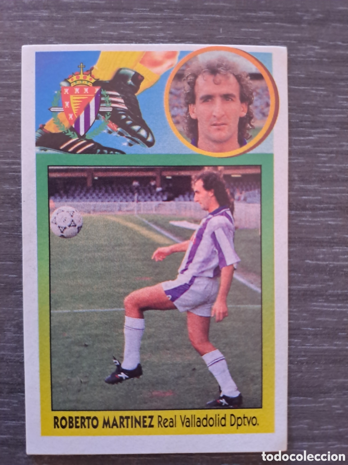 Cromos de f&uacute;tbol: LIGA ESTE 93-94 &mdash; SIN PEGAR &mdash; ROBERTO MART&Iacute;NEZ Cromo de Roberto Mart&iacute;nez, del Real Valladolid