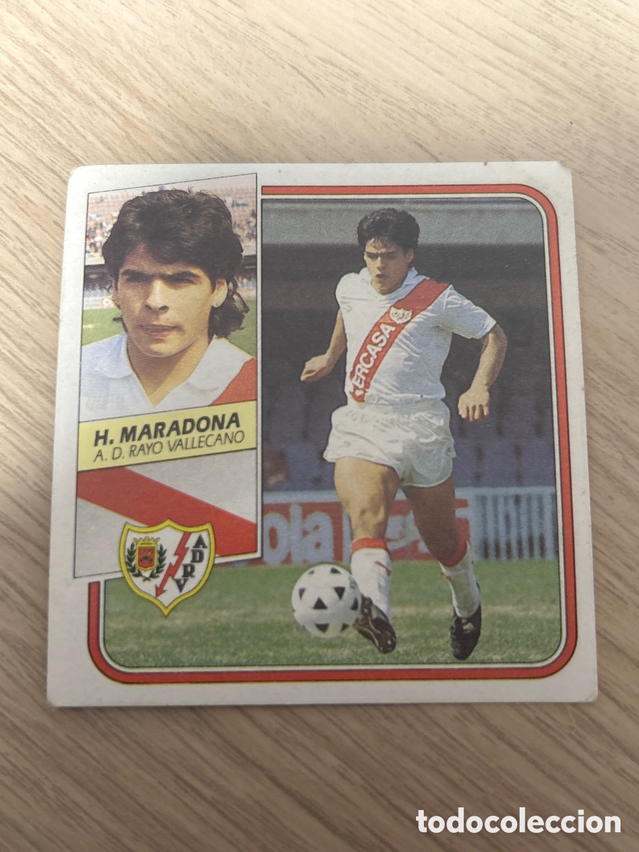 Cromos de f&uacute;tbol: HUGO MARADONA RAYO VALLECANO LIGA ESTE 1989 1990 89 90 NUNCA PEGADO SIN PEGAR