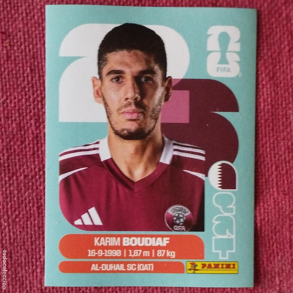 Cromos de f&uacute;tbol: KARIM BOUDIAF - QAT 10 - QATAR - MUNDIAL DE FUTBOL - FIFA WORLD CUP 2026