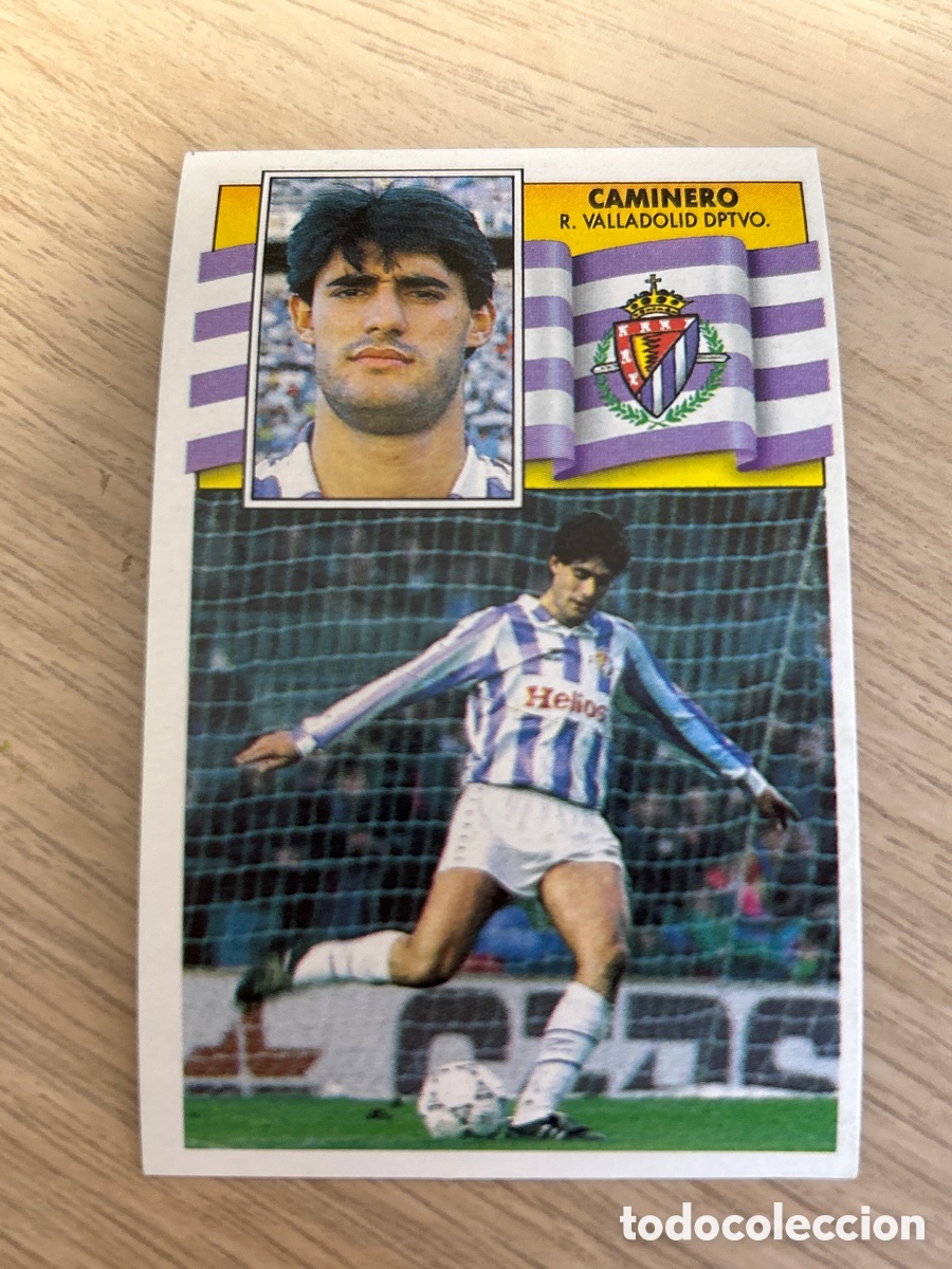 Figurine di Calcio: CAMINERO REAL VALLADOLID LIGA ESTE 1990 1991 90 91 NUNCA PEGADO SIN PEGAR