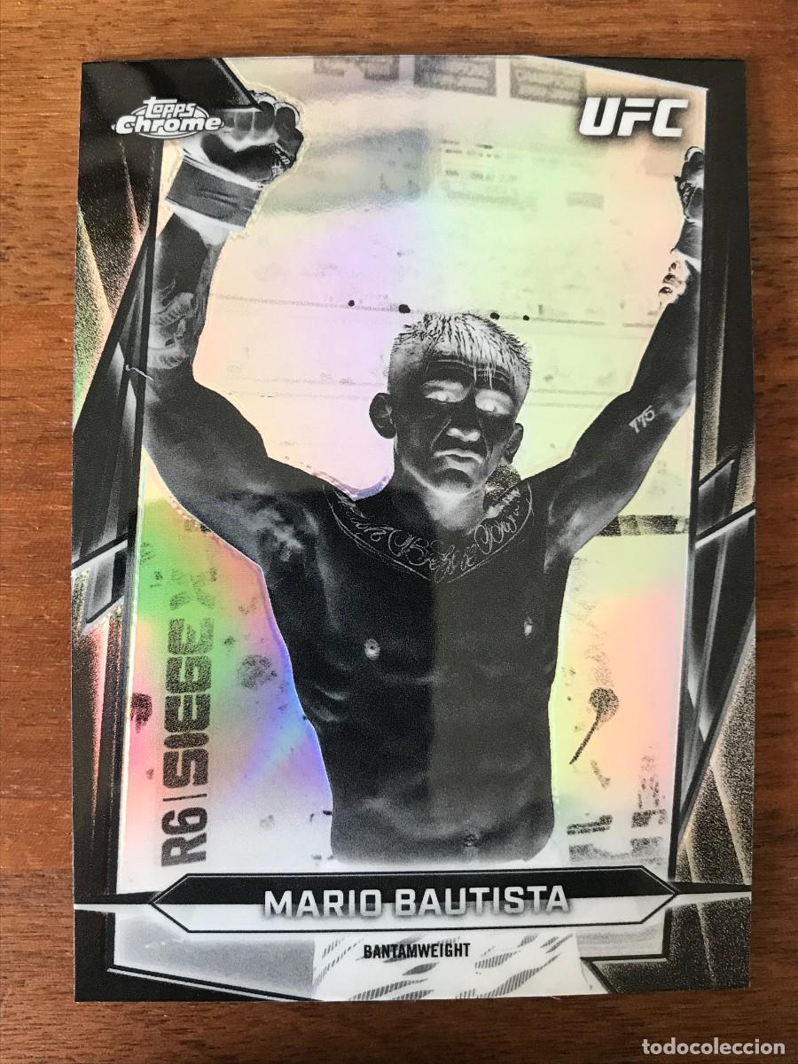 Football Stickers: MARIO BAUTISTA - BANTAMWEIGHT - NEGATIVE REFRACTOR - TOPPS CHROME UFC 2026 26