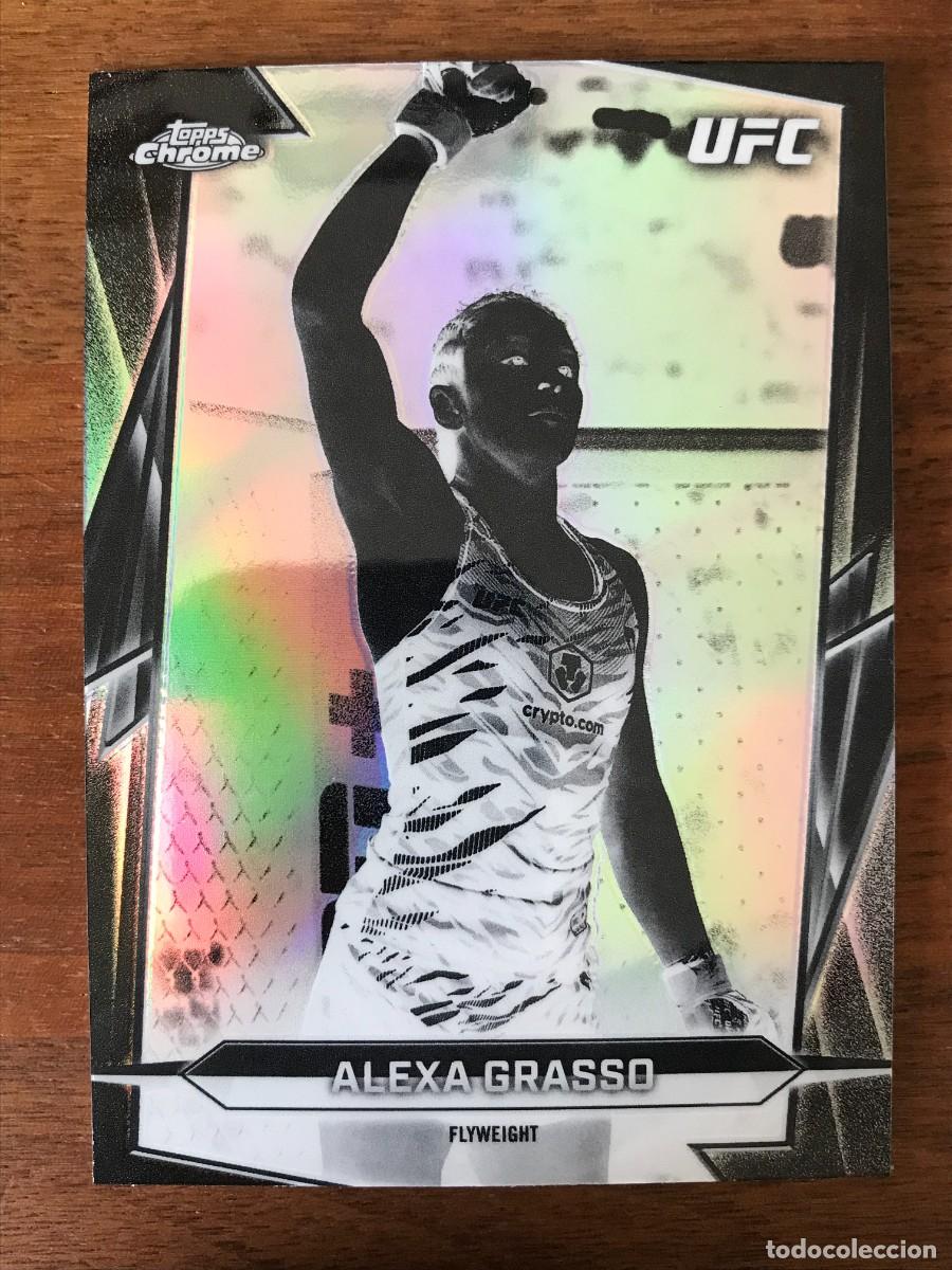Football Stickers: ALEXA GRASSO - FLYWEIGHT - NEGATIVE REFRACTOR - TOPPS CHROME UFC 2026 26