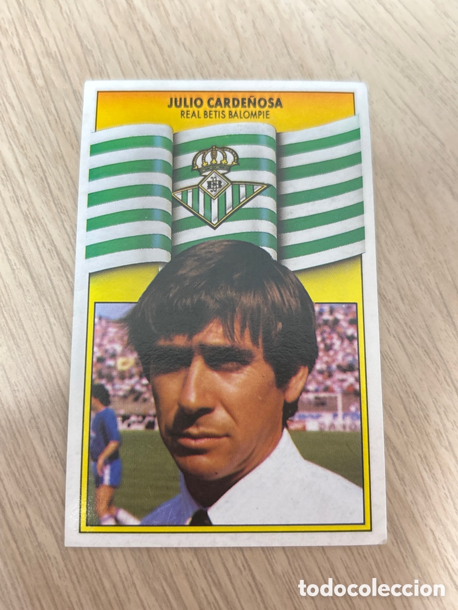 Football Stickers: JULIO CARDE&Ntilde;OSA ENTRENADOR REAL BETIS BALOMPIE LIGA ESTE 1990 1991 90 91 NUNCA PEGADO SIN PEGAR