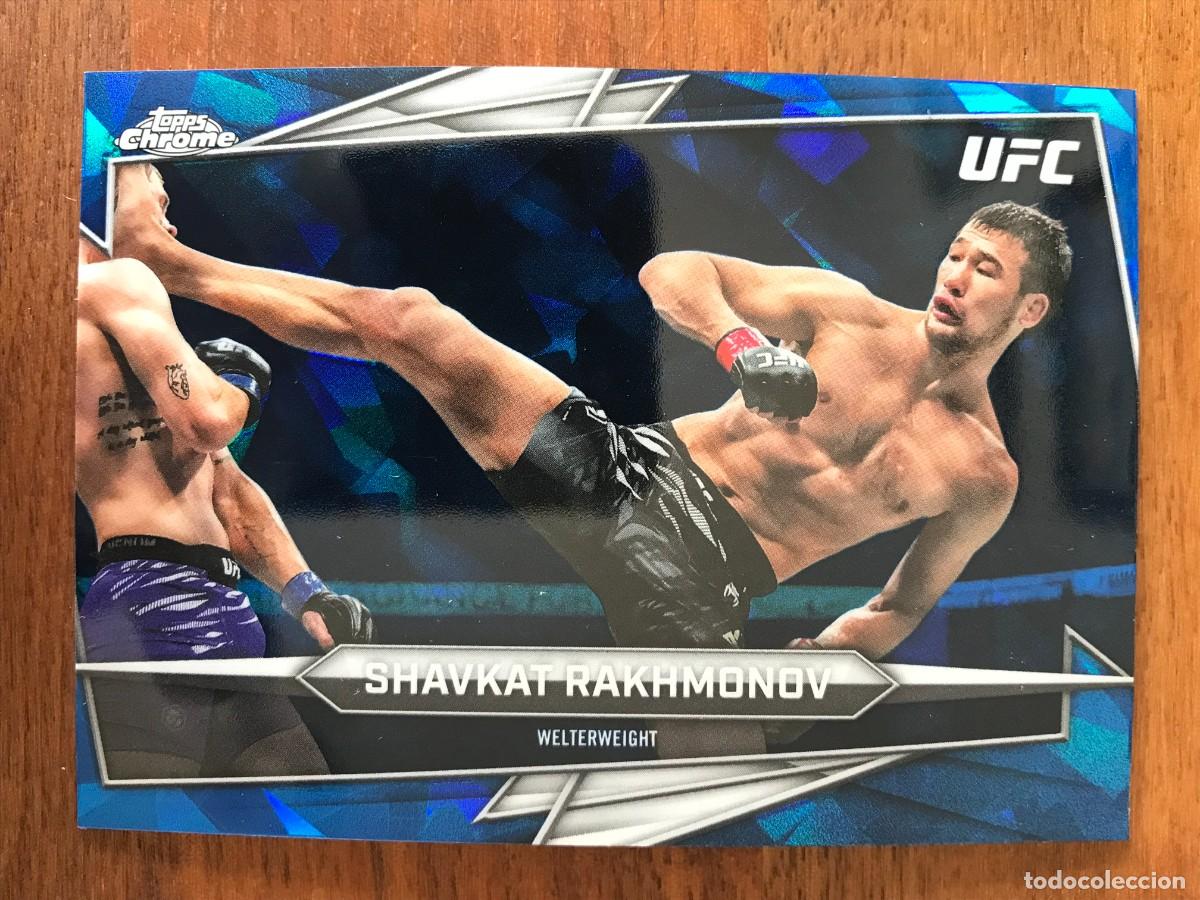 Football Stickers: SHAVKAT RAKHMONOV - WELTERWEIGHT - SAPPHIRE - TOPPS CHROME UFC 2026 26
