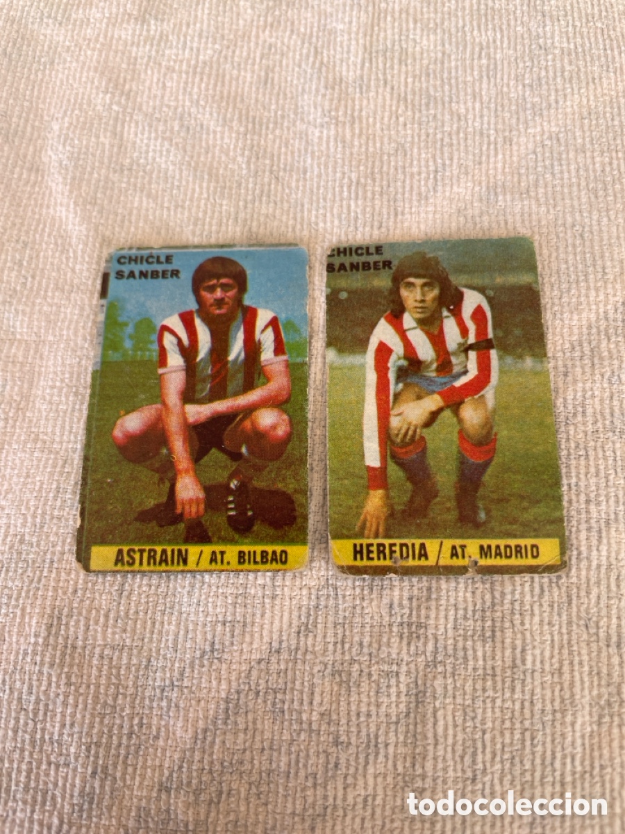 Cromos de Futebol: FUTBOL 1974-75 HEREDIA/AT.MADRID Y ASTRAIN/AT.BILBAO Sin pegar