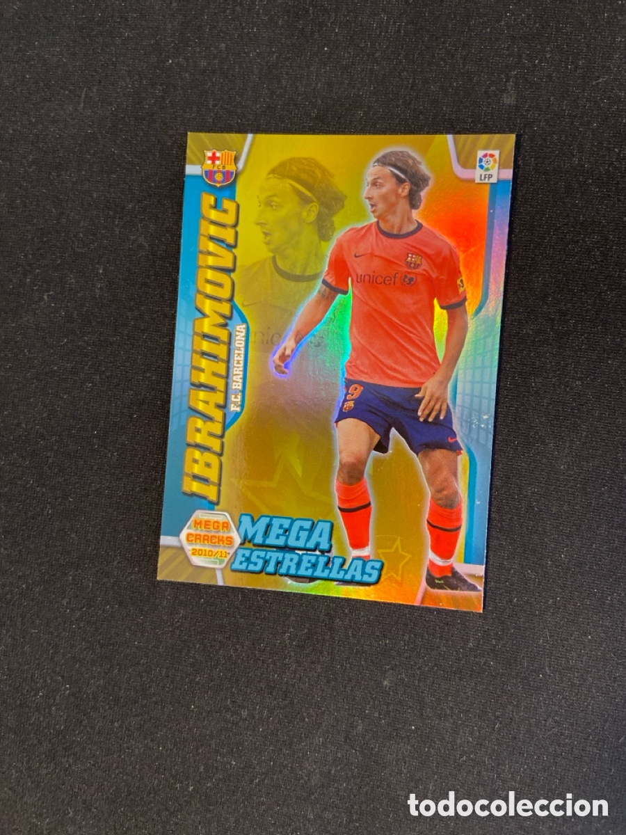 Figurine di Calcio: IBRAHIMOVIC 393 ESTRELLAS (BARCELONA) PANINI MEGACRACKS 2010-2011 10 11 CROMO CARTA M-6