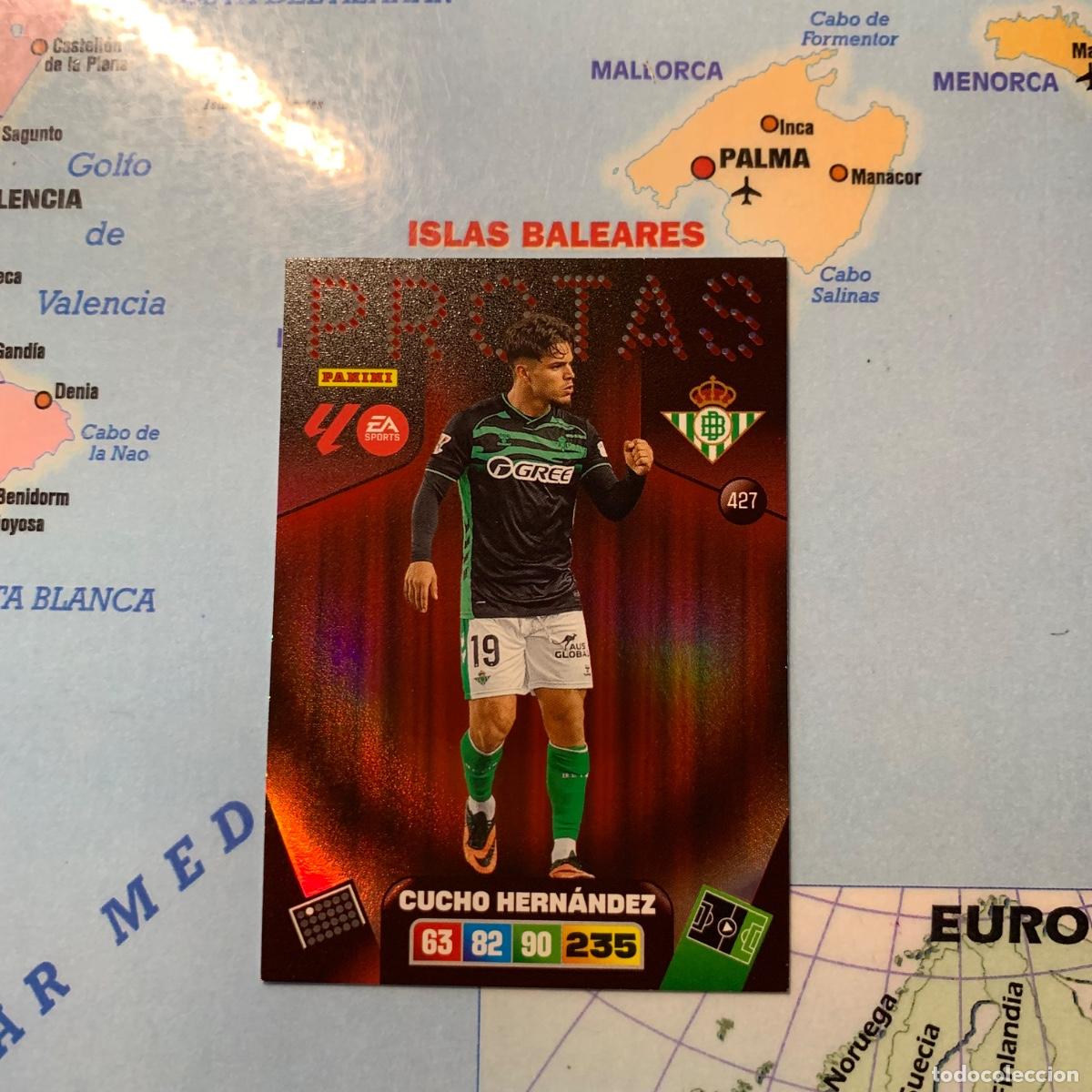 Football Stickers: Cucho Hern&aacute;ndez Protas n&uacute;mero 427 del Betis cromo adrenalyn XL 25-26 2025-2026