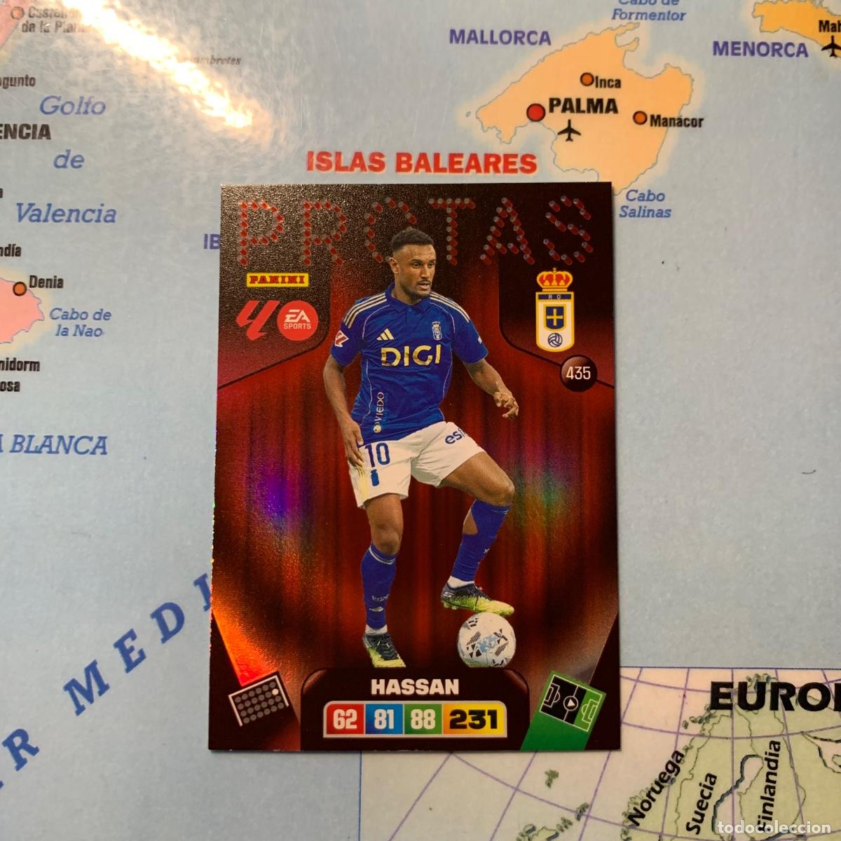 Football Stickers: Hassan Protas n&uacute;mero 435 Del Oviedo cromo adrenalyn XL 25-26 2025-2026