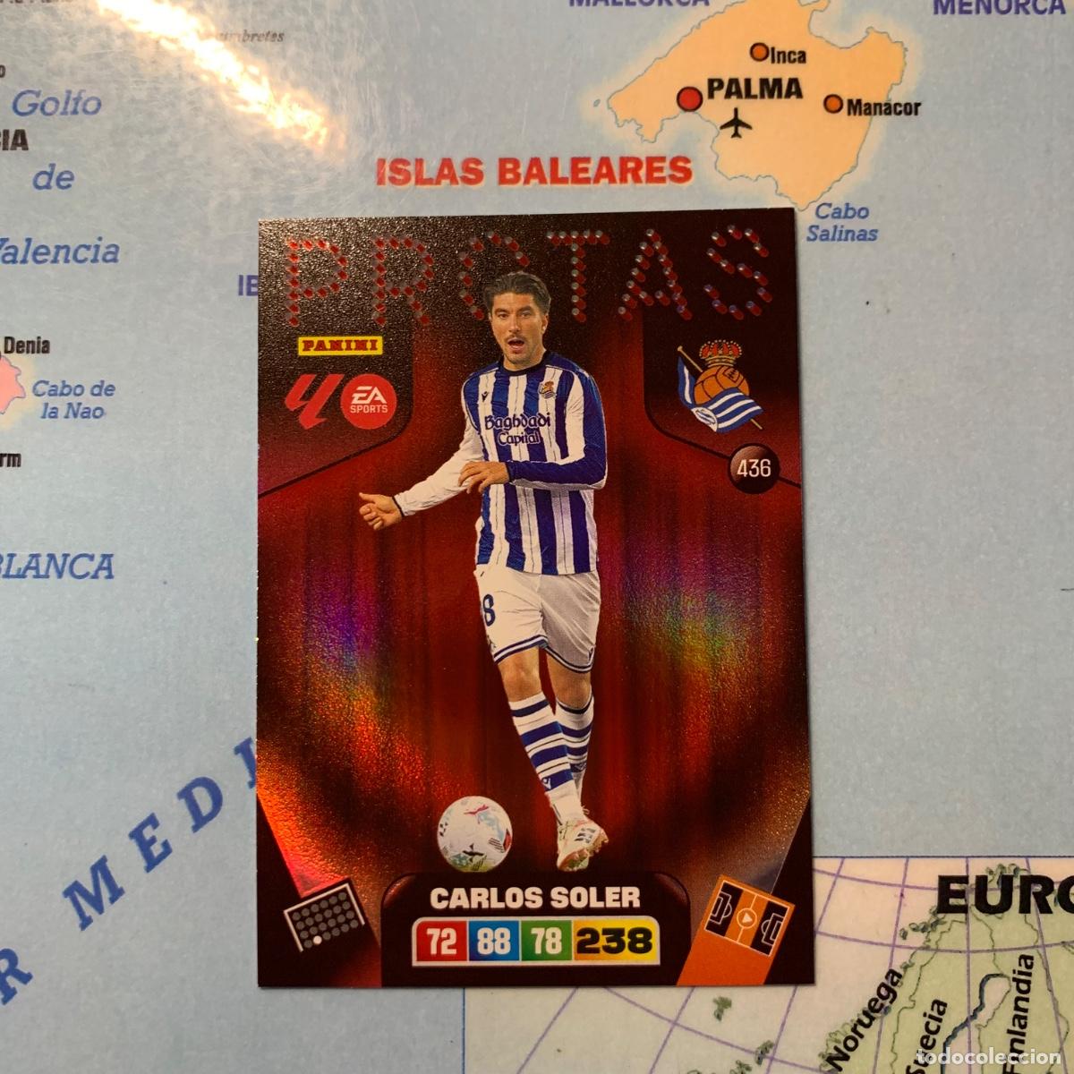 Football Stickers: Carlos Soler Protas n&uacute;mero 436 De la Real Sociedad cromo adrenalyn XL 25-26 2025-2026