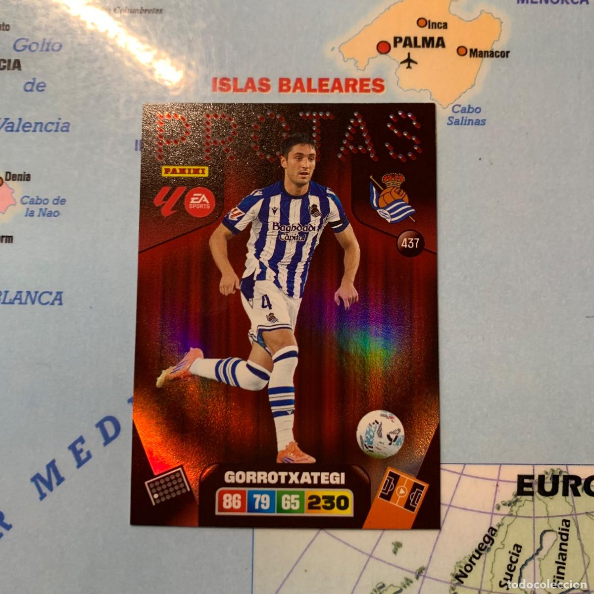 Football Stickers: Gorrotxategi Protas n&uacute;mero 437 De la Real Sociedad cromo adrenalyn XL 25-26 2025-2026
