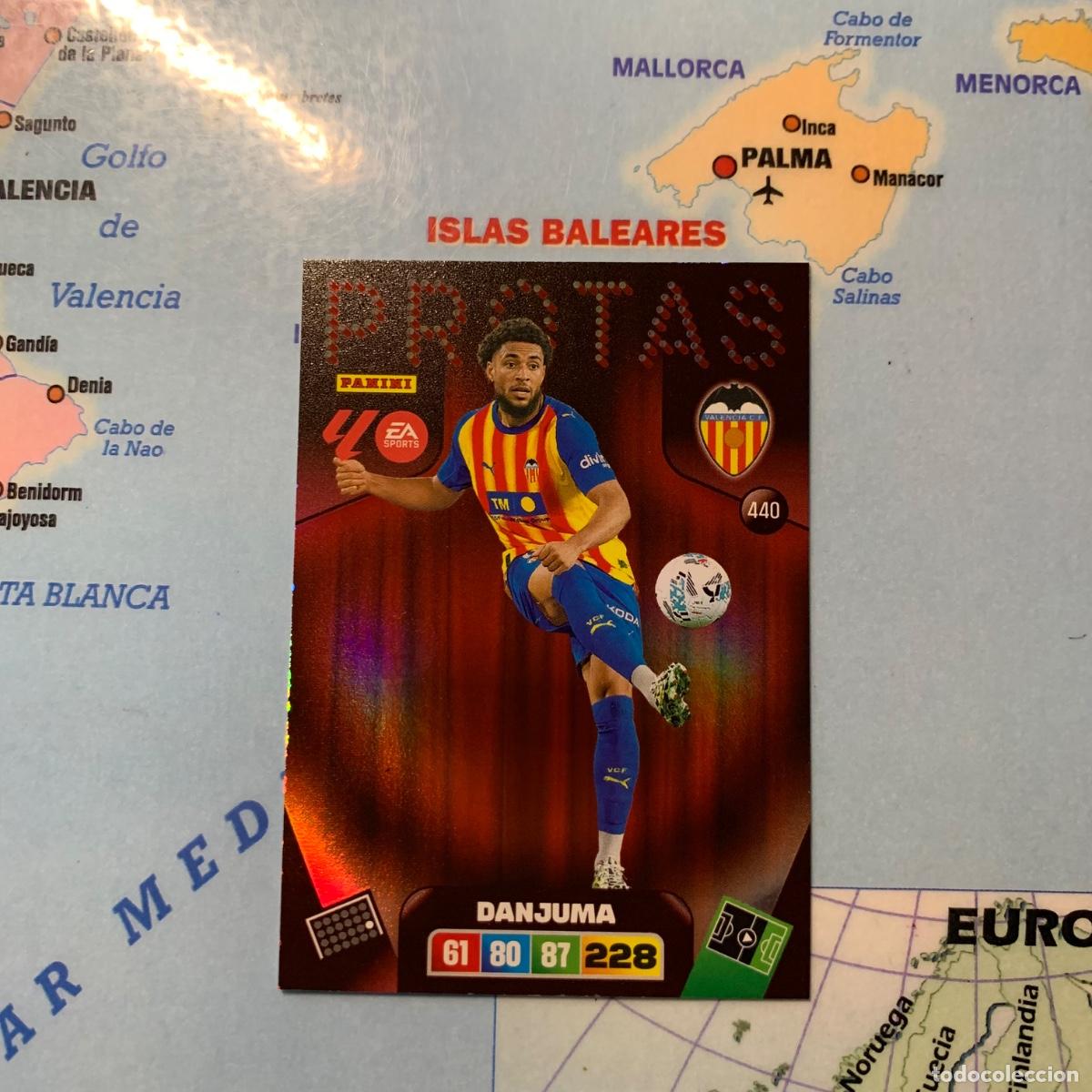 Figurine di Calcio: Danjuma Protas n&uacute;mero 440 Del Valencia cromo adrenalyn XL 25-26 2025-2026