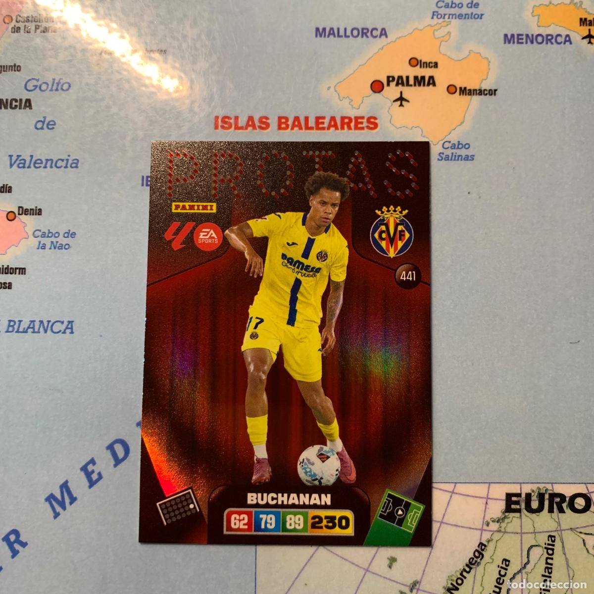 Fu&szlig;ball-Sticker: Buchanan Protas n&uacute;mero 441 Del Villarreal cromo adrenalyn XL 25-26 2025-2026