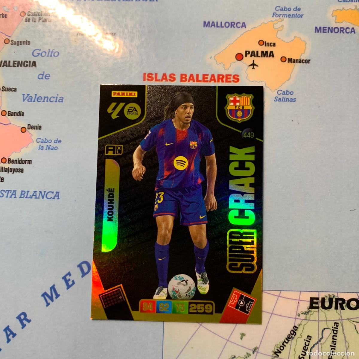 Cromos de f&uacute;tbol: Kounde S&uacute;per Crack n&uacute;mero 449 Del Barcelona cromo adrenalyn XL 25-26 2025-2026