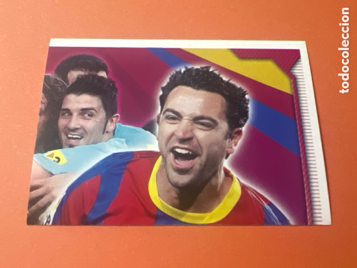 Cartes &agrave; collectionner de Football: C4317. CROMO ALBUM FC BARCELONA 2010 2011 PANINI 174 XAVI VILLA - SIN PEGAR LIGA 10 11 BAR&Ccedil;A FCB
