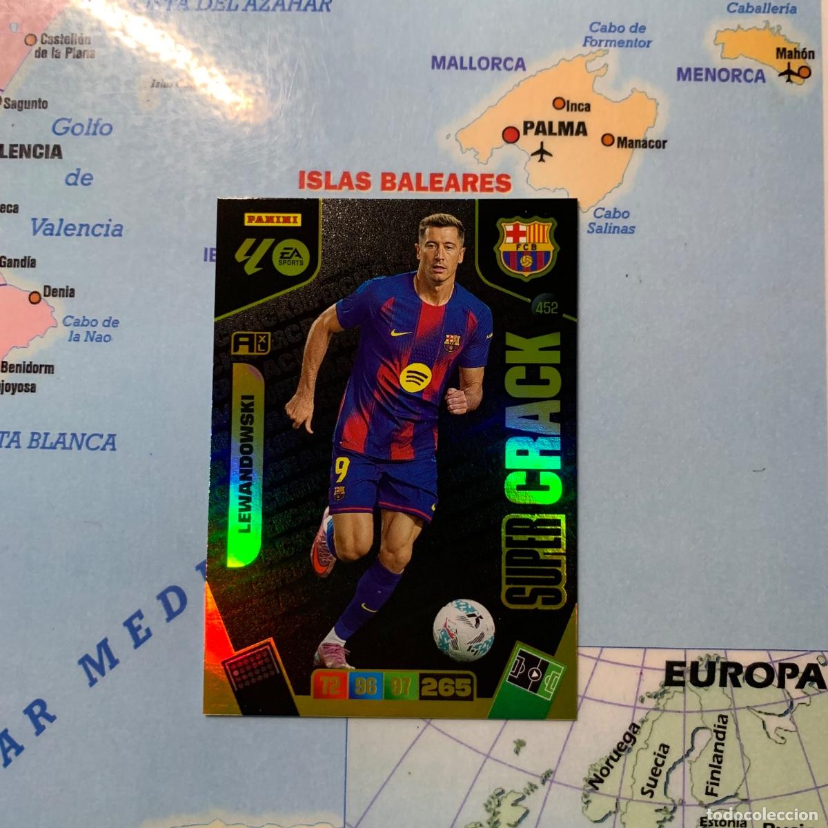 Cartes &agrave; collectionner de Football: Lewandowski S&uacute;per Crack n&uacute;mero 452 Del Barcelona cromo adrenalyn XL 25-26 2025-2026