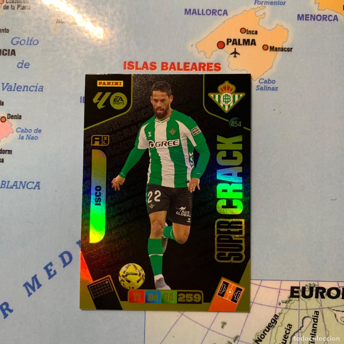 Cartes &agrave; collectionner de Football: Isco S&uacute;per Crack n&uacute;mero 454 Del Betis cromo adrenalyn XL 25-26 2025-2026