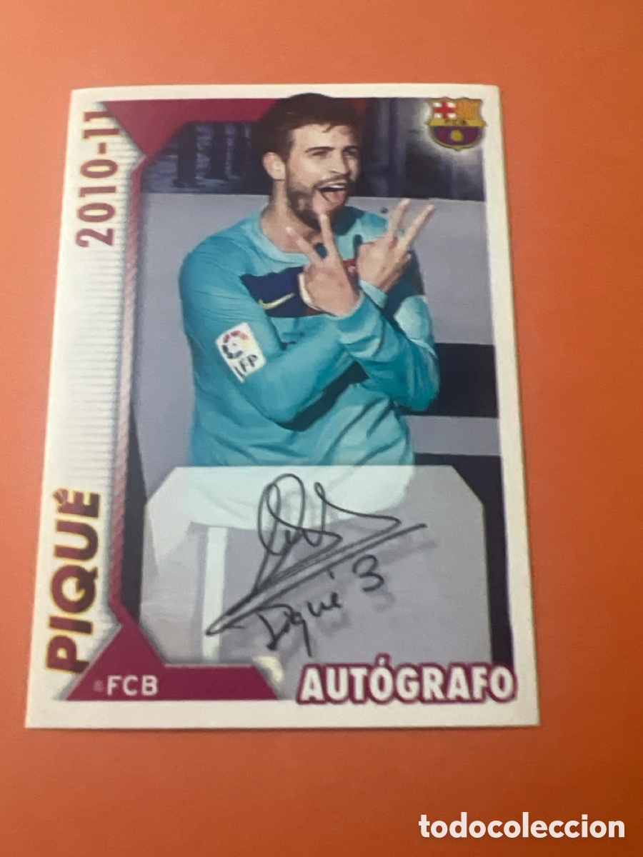 Cromos de Futebol: CROMO ALBUM FC BARCELONA 2010 2011 PANINI 41 GERARD PIQUE AUTOGRAFO - SIN PEGAR LIGA 10 11 BAR&Ccedil;A FCB