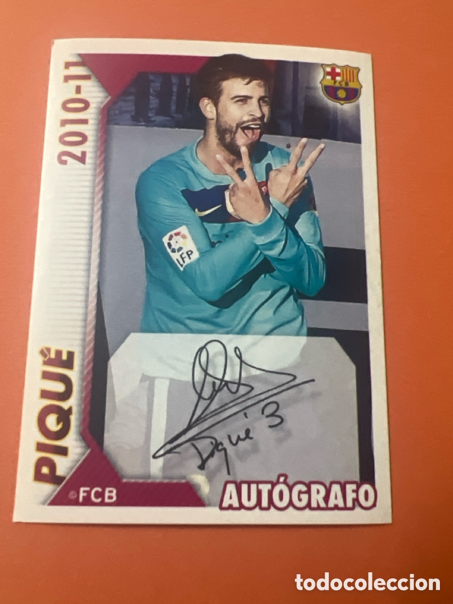 Cromos de Futebol: CROMO ALBUM FC BARCELONA 2010 2011 PANINI 41 GERARD PIQUE AUTOGRAFO - SIN PEGAR LIGA 10 11 BAR&Ccedil;A FCB