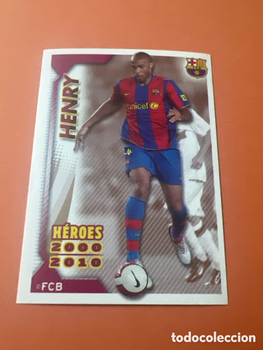Figurine di Calcio: CROMO ALBUM FC BARCELONA 2010 2011 PANINI 166 THIERRY HENRY HEROES - SIN PEGAR LIGA 10 11 BAR&Ccedil;A FCB