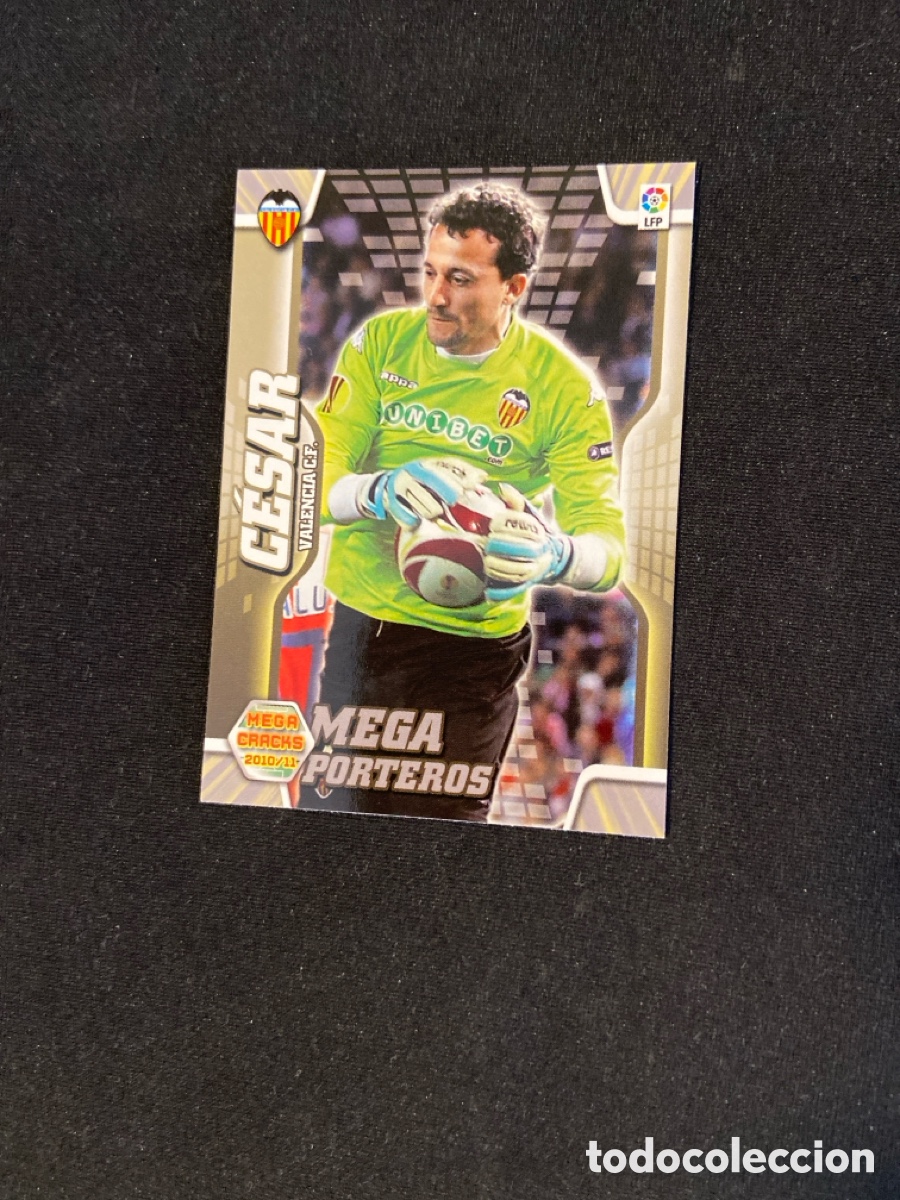 Figurine di Calcio: CESAR 402 PORTEROS (VALENCIA) PANINI MEGACRACKS 2010-2011 10 11 CROMO CARTA M-6