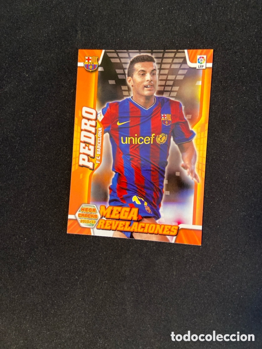 Football Stickers: PEDRO 403 CORREGIDO REVELACIONES (BARCELONA) PANINI MEGACRACKS 2010-2011 10 11 CROMO CARTA M-6