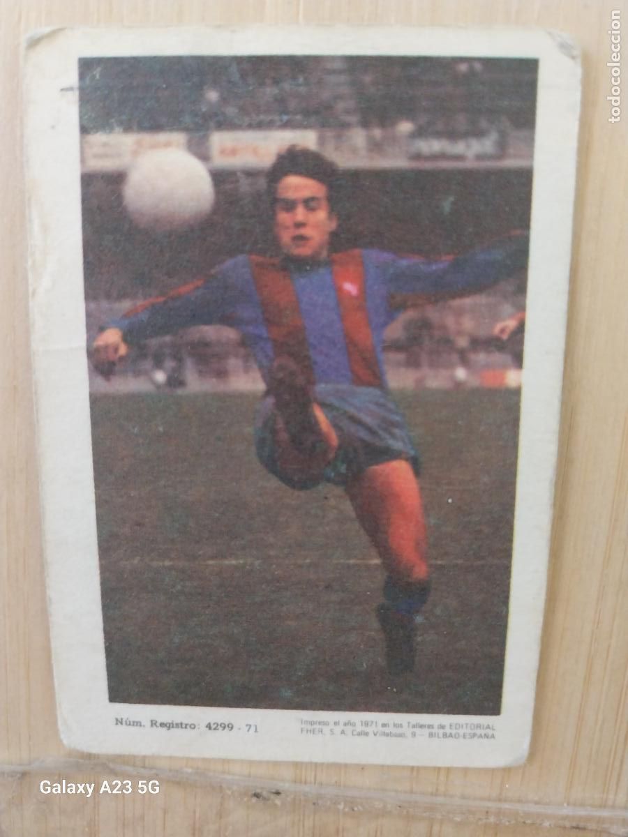 Cromos de f&uacute;tbol: PUJOL BARCELONA ED FHER LIGA 1971 72 71 CROMO ORIGINAL RECUPERADO