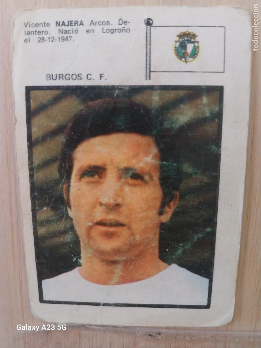 Cromos de f&uacute;tbol: NAJERA BURGOS ED FHER LIGA 1971 72 71 CROMO ORIGINAL RECUPERADO