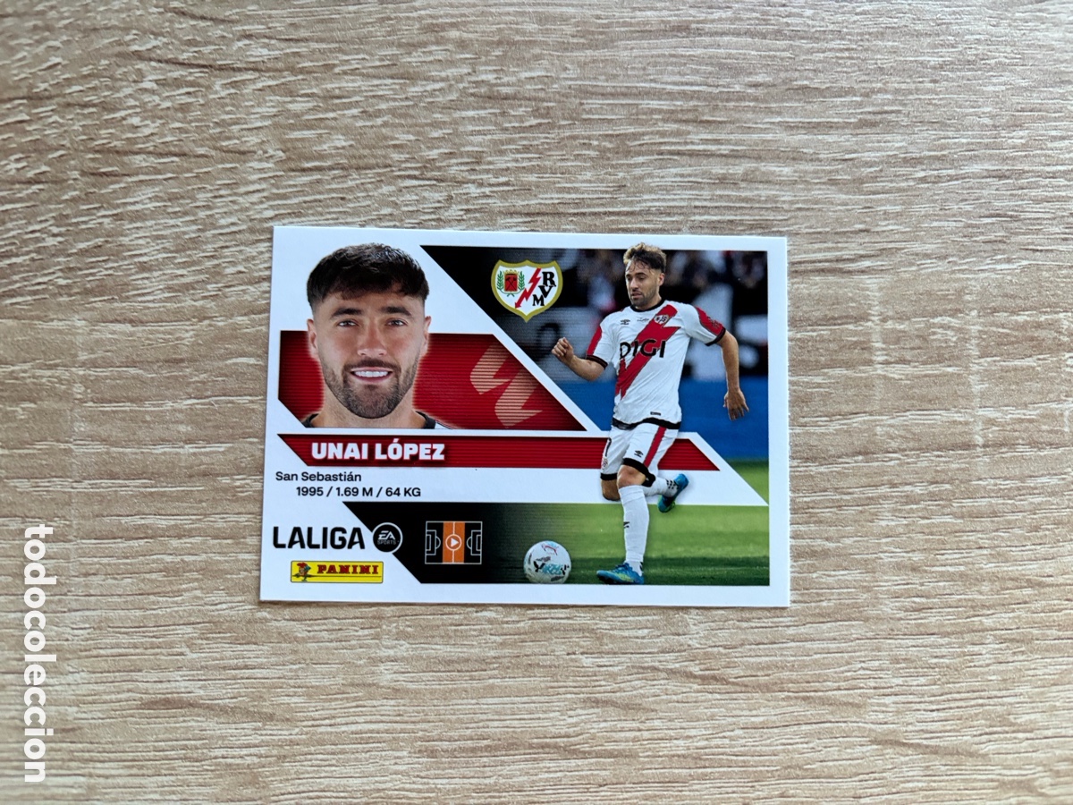 Cromos de f&uacute;tbol: 14 UNAI L&Oacute;PEZ LIGA ESTE EDICIONES ESTE 2026 2027 26 27 RAYO VALLECANO