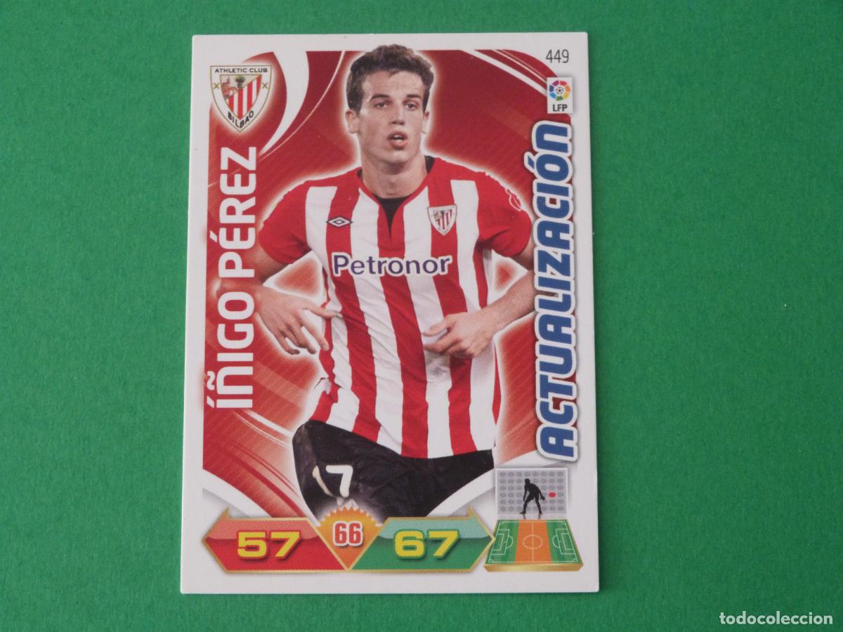 Cromos de f&uacute;tbol: TRADING CARD FUTBOL I&Ntilde;IGO PEREZ ATH. BILBAO N&ordm; 449 LIGA ADRENALYN XL 2011-2012/11-12 PANINI