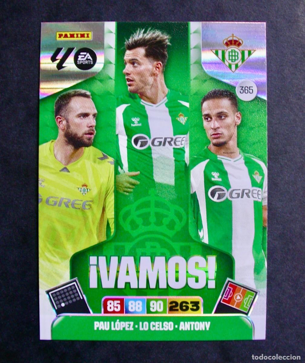 Cromos de f&uacute;tbol: 365 VAMOS / BETIS / ADRENALYN XL LIGA 2025-2026 25-26 / PANINI
