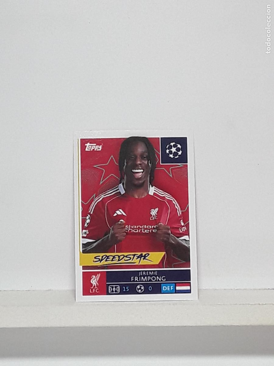 Cromos de Futebol: CHAMPIONS STICKER 2025 2026 25 26 ALBUM TOPPS LEAGUE N 257 LIVERPOOL JEREMIE FRIMPONG