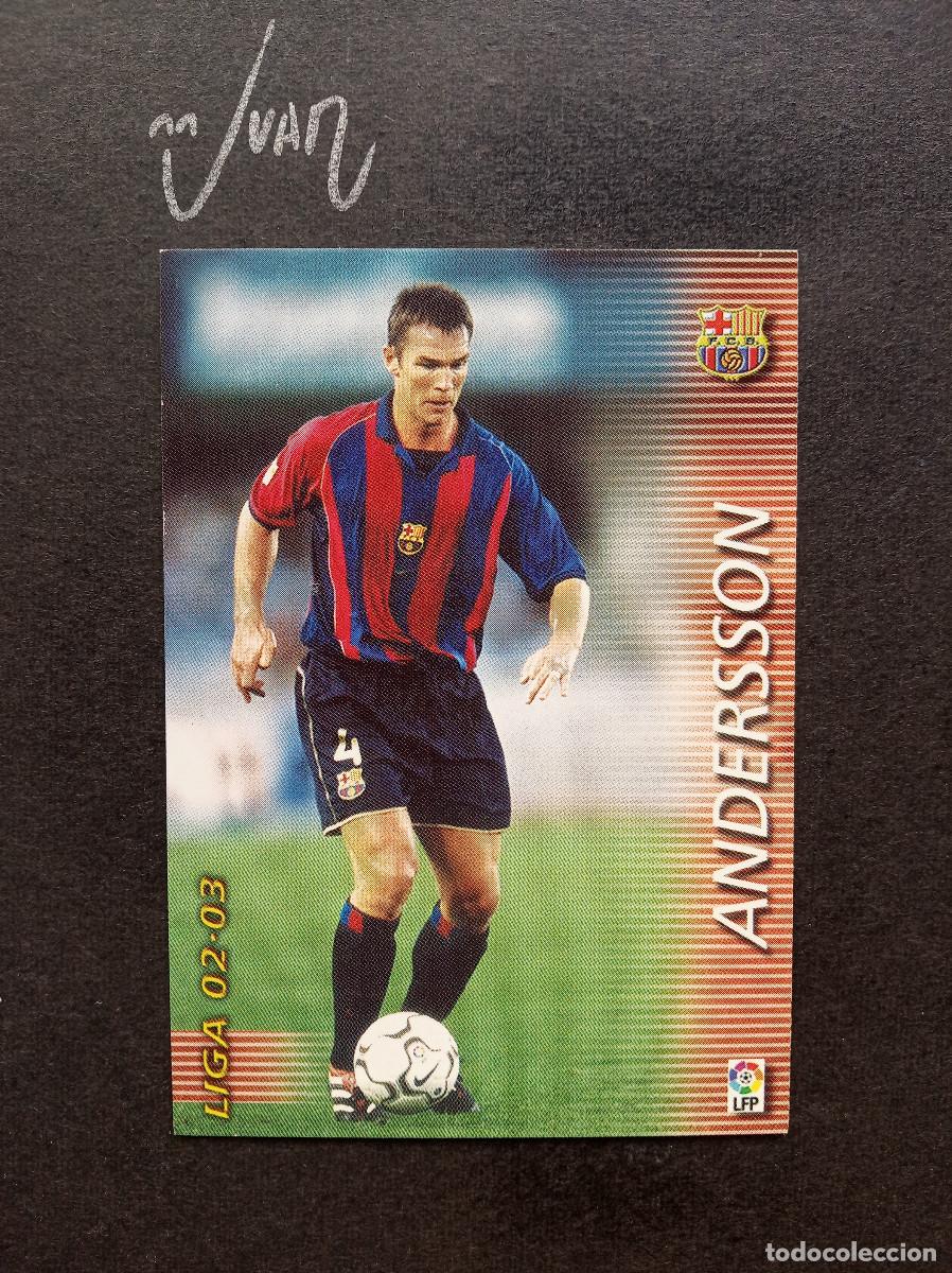 Cartes &agrave; collectionner de Football: N&ordm; 61 ANDERSSON FC BARCELONA SUECIA ⚽ PANINI &reg; FICHAS MEGACRACKS 2002 2003 LIGA 02 03 MEGA CRACKS