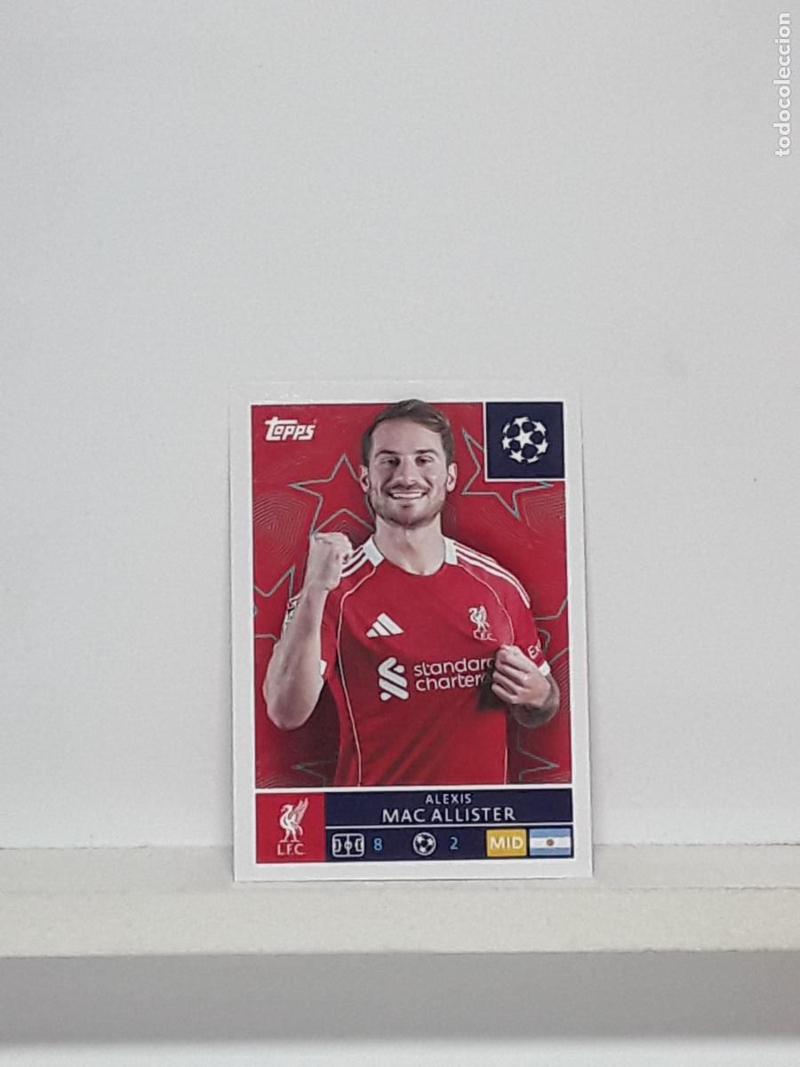 Football Stickers: CHAMPIONS STICKER 2025 2026 25 26 ALBUM TOPPS LEAGUE N 260 LIVERPOOL ALEXIS MAC ALLISTER